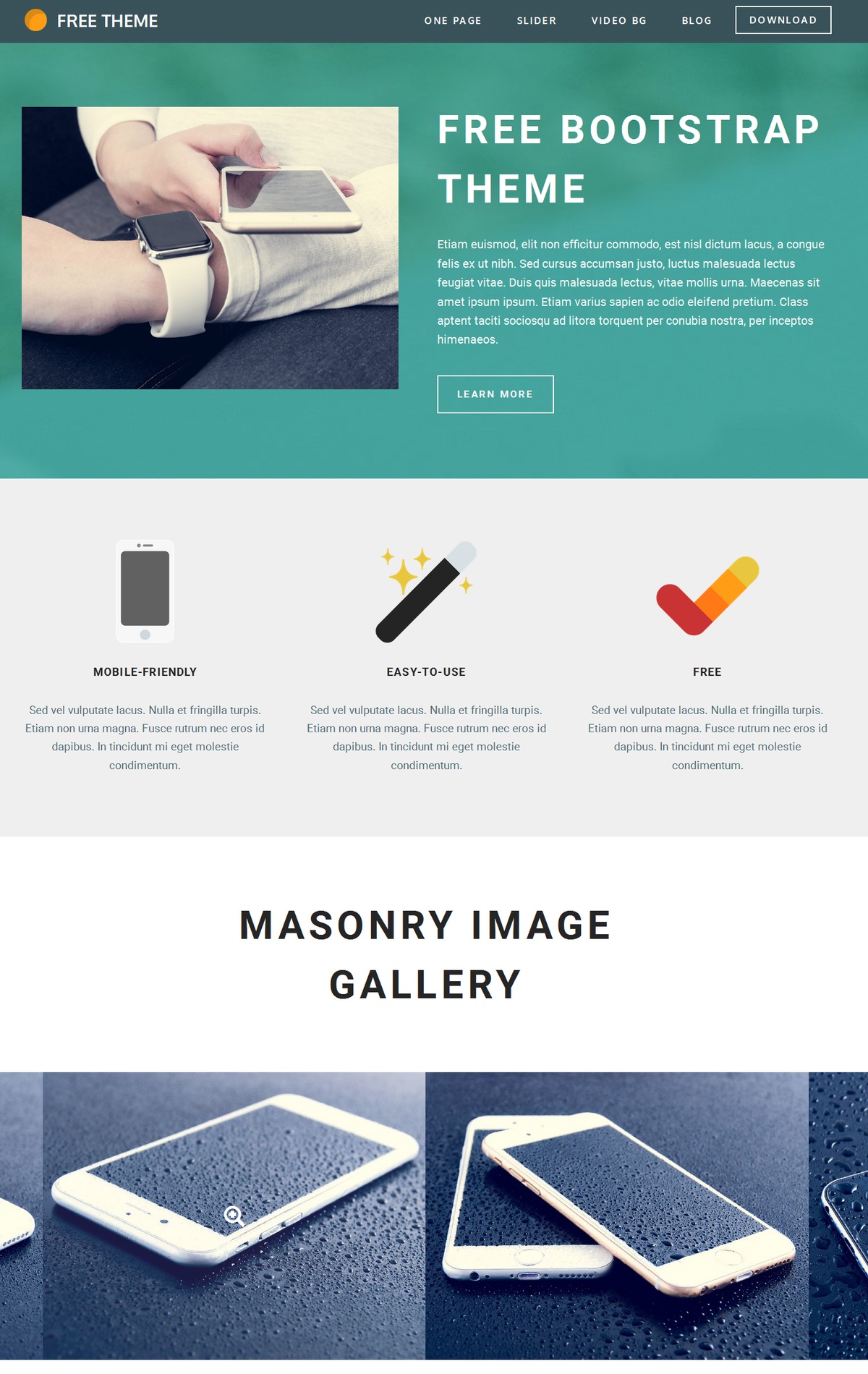 HTML Bootstrap Gallery Theme