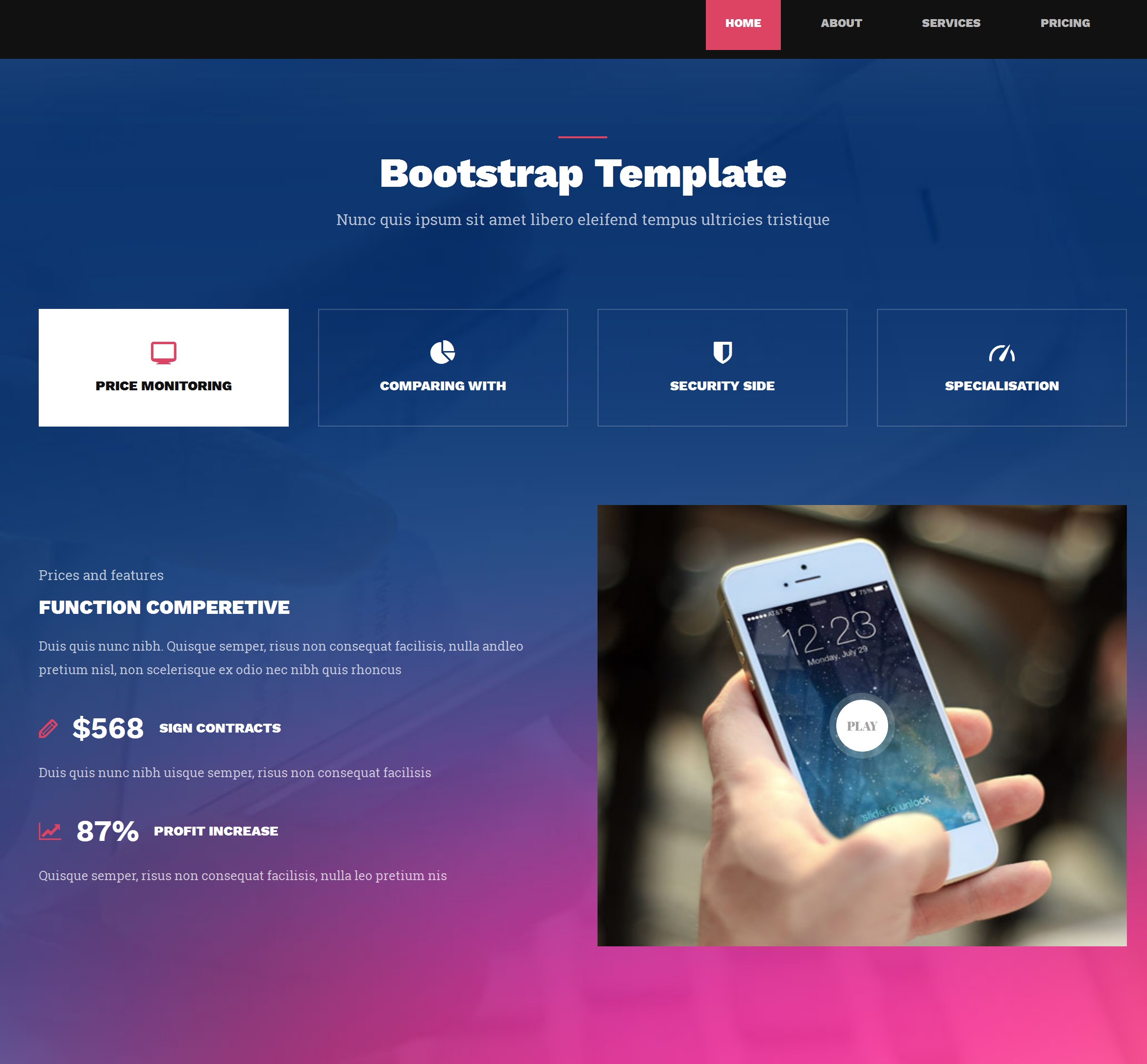 Mobile Bootstrap Travel Theme