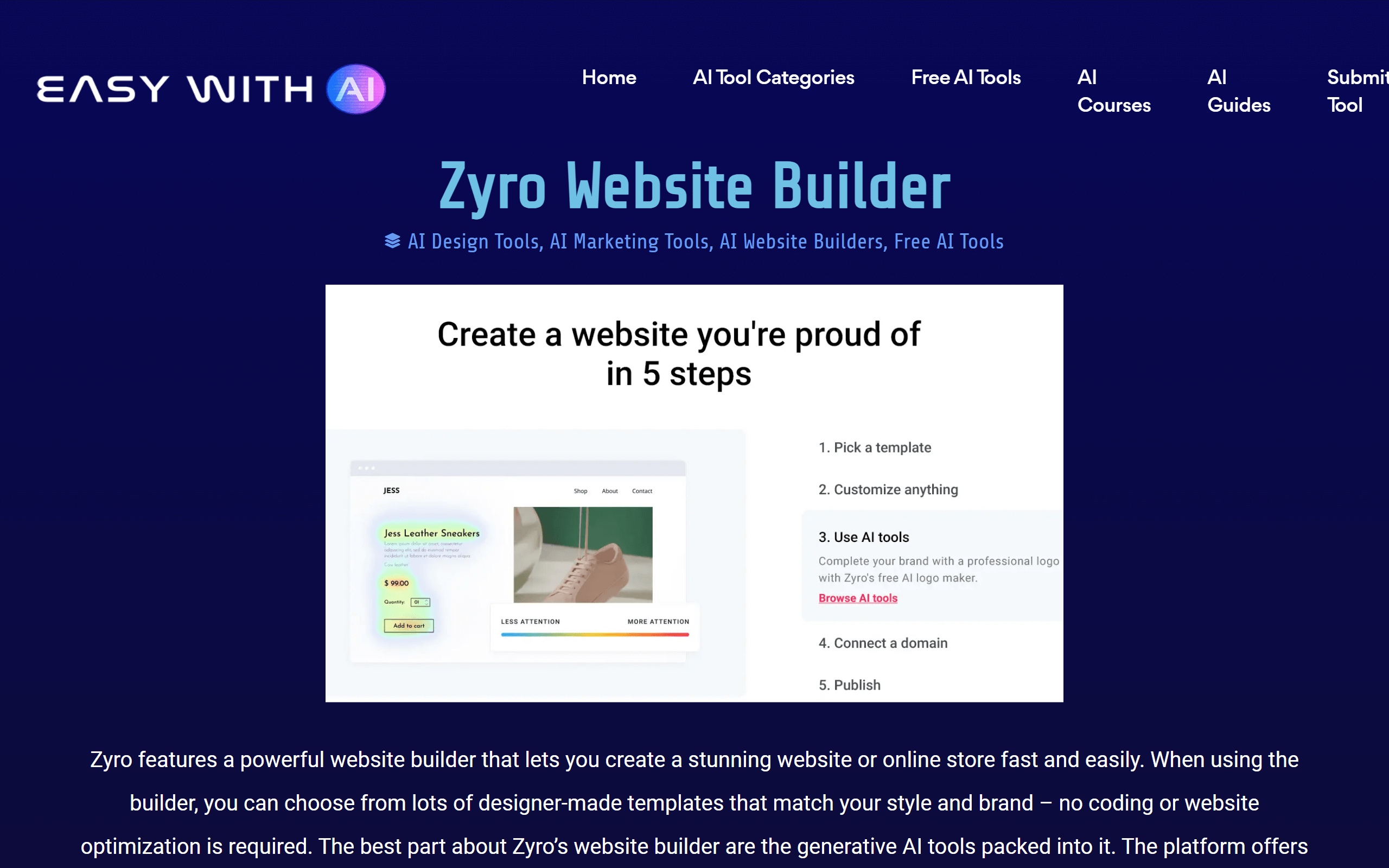 Zyro AI Website Builder